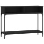 Mesa consola madera de ingeniería negra 100x30,5x75 cm de vidaXL, Mesas auxiliares - Ref: Foro24-833388, Precio: 67,38 €, Des...