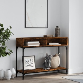 Engineered wood smoked oak console table 100x30.5x75 cm by vidaXL, Side tables - Ref: Foro24-833390, Price: 56,94 €, Discount: %