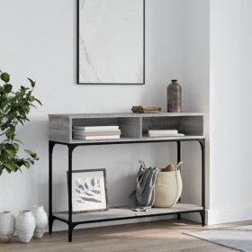 Sonoma gray engineered wood console table 100x30.5x75 cm by vidaXL, Side tables - Ref: Foro24-833391, Price: 62,97 €, Discoun...