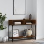 Engineered wood brown oak console table 100x30.5x75 cm by vidaXL, Side tables - Ref: Foro24-833392, Price: 58,99 €, Discount: %