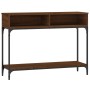 Engineered wood brown oak console table 100x30.5x75 cm by vidaXL, Side tables - Ref: Foro24-833392, Price: 58,99 €, Discount: %