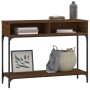 Engineered wood brown oak console table 100x30.5x75 cm by vidaXL, Side tables - Ref: Foro24-833392, Price: 58,99 €, Discount: %