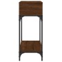 Engineered wood brown oak console table 100x30.5x75 cm by vidaXL, Side tables - Ref: Foro24-833392, Price: 58,99 €, Discount: %