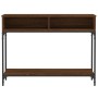 Engineered wood brown oak console table 100x30.5x75 cm by vidaXL, Side tables - Ref: Foro24-833392, Price: 58,99 €, Discount: %