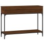 Engineered wood brown oak console table 100x30.5x75 cm by vidaXL, Side tables - Ref: Foro24-833392, Price: 58,99 €, Discount: %