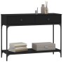 Mesa consola madera de ingeniería negra 100x34,5x75 cm de vidaXL, Mesas auxiliares - Ref: Foro24-833393, Precio: 90,52 €, Des...