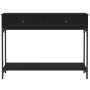 Mesa consola madera de ingeniería negra 100x34,5x75 cm de vidaXL, Mesas auxiliares - Ref: Foro24-833393, Precio: 90,52 €, Des...