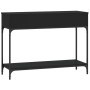 Mesa consola madera de ingeniería negra 100x34,5x75 cm de vidaXL, Mesas auxiliares - Ref: Foro24-833393, Precio: 90,52 €, Des...