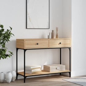 Sonoma oak engineered wood console table 100x34.5x75 cm by vidaXL, Side tables - Ref: Foro24-833394, Price: 87,36 €, Discount: %