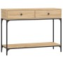 Mesa consola madera de ingeniería roble Sonoma 100x34,5x75 cm de vidaXL, Mesas auxiliares - Ref: Foro24-833394, Precio: 87,36...