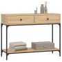 Mesa consola madera de ingeniería roble Sonoma 100x34,5x75 cm de vidaXL, Mesas auxiliares - Ref: Foro24-833394, Precio: 87,36...