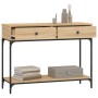 Mesa consola madera de ingeniería roble Sonoma 100x34,5x75 cm de vidaXL, Mesas auxiliares - Ref: Foro24-833394, Precio: 87,36...