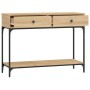 Mesa consola madera de ingeniería roble Sonoma 100x34,5x75 cm de vidaXL, Mesas auxiliares - Ref: Foro24-833394, Precio: 87,36...