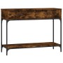 Smoked oak engineered wood console table 100x34.5x75 cm by vidaXL, Side tables - Ref: Foro24-833395, Price: 74,11 €, Discount: %