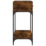 Smoked oak engineered wood console table 100x34.5x75 cm by vidaXL, Side tables - Ref: Foro24-833395, Price: 74,11 €, Discount: %