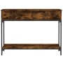 Smoked oak engineered wood console table 100x34.5x75 cm by vidaXL, Side tables - Ref: Foro24-833395, Price: 74,11 €, Discount: %