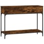 Smoked oak engineered wood console table 100x34.5x75 cm by vidaXL, Side tables - Ref: Foro24-833395, Price: 74,11 €, Discount: %