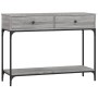 Mesa consola madera de ingeniería gris Sonoma 100x34,5x75 cm de vidaXL, Mesas auxiliares - Ref: Foro24-833396, Precio: 76,50 ...