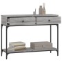 Mesa consola madera de ingeniería gris Sonoma 100x34,5x75 cm de vidaXL, Mesas auxiliares - Ref: Foro24-833396, Precio: 76,50 ...