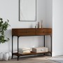 Oak brown engineered wood console table 100x34.5x75 cm by vidaXL, Side tables - Ref: Foro24-833397, Price: 82,89 €, Discount: %