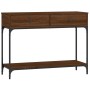 Oak brown engineered wood console table 100x34.5x75 cm by vidaXL, Side tables - Ref: Foro24-833397, Price: 82,89 €, Discount: %