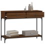 Oak brown engineered wood console table 100x34.5x75 cm by vidaXL, Side tables - Ref: Foro24-833397, Price: 82,89 €, Discount: %