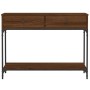 Oak brown engineered wood console table 100x34.5x75 cm by vidaXL, Side tables - Ref: Foro24-833397, Price: 82,89 €, Discount: %