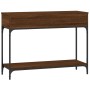 Oak brown engineered wood console table 100x34.5x75 cm by vidaXL, Side tables - Ref: Foro24-833397, Price: 82,89 €, Discount: %