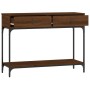 Mesa consola madera de ingeniería marrón roble 100x34,5x75 cm de vidaXL, Mesas auxiliares - Ref: Foro24-833397, Precio: 84,20...