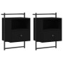 Wall bedside tables 2 units black 40x30x61 cm by vidaXL, Nightstands - Ref: Foro24-833434, Price: 54,99 €, Discount: %