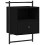 Wall bedside tables 2 units black 40x30x61 cm by vidaXL, Nightstands - Ref: Foro24-833434, Price: 54,99 €, Discount: %