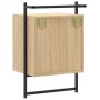 Mesita de noche de pared roble Sonoma 40x30x61 cm de vidaXL, Mesitas de noche - Ref: Foro24-833435, Precio: 42,40 €, Descuent...