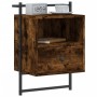 Wall-mounted bedside table in smoked oak, 40x30x61 cm by vidaXL, Nightstands - Ref: Foro24-833437, Price: 39,89 €, Discount: %