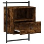 Wall-mounted bedside table in smoked oak, 40x30x61 cm by vidaXL, Nightstands - Ref: Foro24-833437, Price: 39,89 €, Discount: %