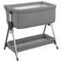 Cuna con colchón tela de lino gris claro de vidaXL, Cunas y camas para niños - Ref: Foro24-10289, Precio: 125,44 €, Descuento: %