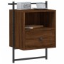 Oak brown wall bedside table 40x30x61 cm by vidaXL, Nightstands - Ref: Foro24-833441, Price: 56,99 €, Discount: %