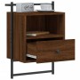 Oak brown wall bedside table 40x30x61 cm by vidaXL, Nightstands - Ref: Foro24-833441, Price: 56,99 €, Discount: %