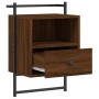 Oak brown wall bedside table 40x30x61 cm by vidaXL, Nightstands - Ref: Foro24-833441, Price: 56,99 €, Discount: %