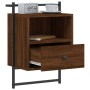 Wall-mounted bedside tables 2 units brown oak 40x30x61 cm by vidaXL, Nightstands - Ref: Foro24-833442, Price: 48,47 €, Discou...