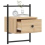 Sonoma oak wall bedside table 35x30x51 cm by vidaXL, Nightstands - Ref: Foro24-833445, Price: 38,99 €, Discount: %