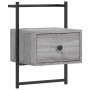 Mesita de noche de pared gris Sonoma 35x30x51 cm de vidaXL, Mesitas de noche - Ref: Foro24-833449, Precio: 49,16 €, Descuento: %