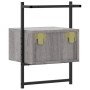 Gray Sonoma wall-mounted bedside table 35x30x51 cm by vidaXL, Nightstands - Ref: Foro24-833449, Price: 49,16 €, Discount: %