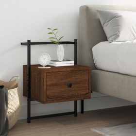 Oak brown wall bedside table 35x30x51 cm by vidaXL, Nightstands - Ref: Foro24-833451, Price: 50,87 €, Discount: %