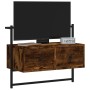 Mueble de TV de pared roble ahumado 60,5x30x51 cm de vidaXL, Muebles TV - Ref: Foro24-833455, Precio: 28,28 €, Descuento: %