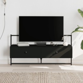 Black engineered wood wall TV cabinet 100.5x30x51 cm by vidaXL, TV Furniture - Ref: Foro24-833458, Price: 37,99 €, Discount: %