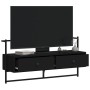 Black engineered wood wall TV cabinet 100.5x30x51 cm by vidaXL, TV Furniture - Ref: Foro24-833458, Price: 37,99 €, Discount: %