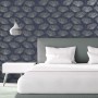 DUTCH WALLCOVERINGS Papel pintado Fleur azul marino y gris de DUTCH WALLCOVERINGS, Papel pintado - Ref: Foro24-437424, Precio...