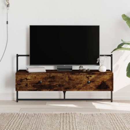 Smoked oak wall TV cabinet 100.5x30x51 cm by vidaXL, TV Furniture - Ref: Foro24-833460, Price: 36,19 €, Discount: %