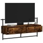 Smoked oak wall TV cabinet 100.5x30x51 cm by vidaXL, TV Furniture - Ref: Foro24-833460, Price: 36,19 €, Discount: %