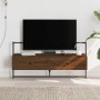 Oak brown engineered wood wall TV cabinet 100.5x30x51cm by vidaXL, TV Furniture - Ref: Foro24-833462, Price: 49,45 €, Discoun...